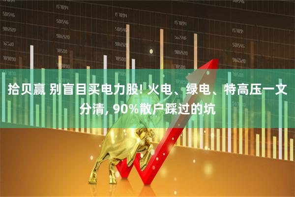 拾贝赢 别盲目买电力股! 火电、绿电、特高压一文分清, 90%散户踩过的坑