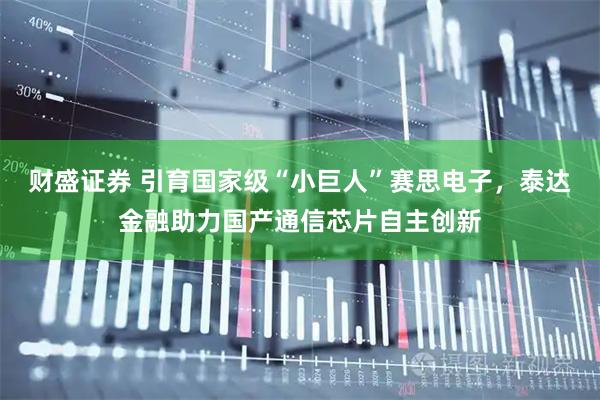 财盛证券 引育国家级“小巨人”赛思电子，泰达金融助力国产通信芯片自主创新